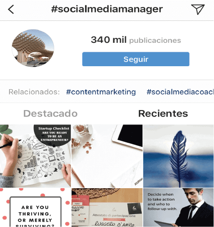 Hashtags en Instagram