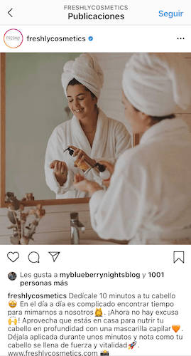 Ejemplo Marketing de Influencers en Instagram